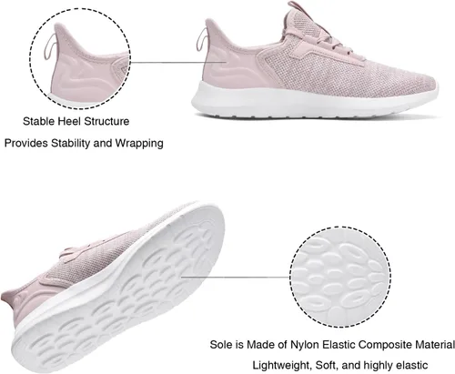 Vista 3 de Zapatos deportivos para caminar y correr para mujer, ligeros, casuales