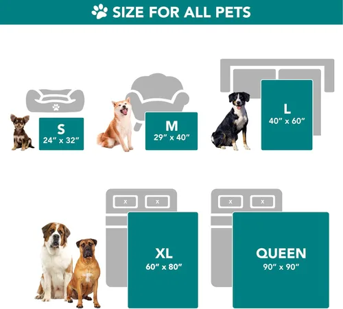 Vista 7 de PetAmi Manta para perros pequeños y medianos, manta de cama para mascotas, gatos, cachorros, gatitos, funda de vellón para muebles, protector