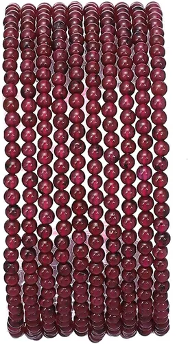 Vista 45 de BEADIA Cuentas redondas de jade africano natural de piedra suelta semipreciosas para hacer joyas 4MM 38cm/hebra