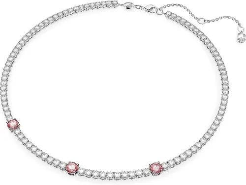 Vista 2 de SWAROVSKI Colección de collares de cristal de matriz, cristales transparentes, cristales rosados, cristales amarillos, rodio y acabados en tono
