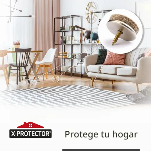 Vista 6 de Almohadillas de fieltro atornillables X-Protector 24 piezas de 0.95