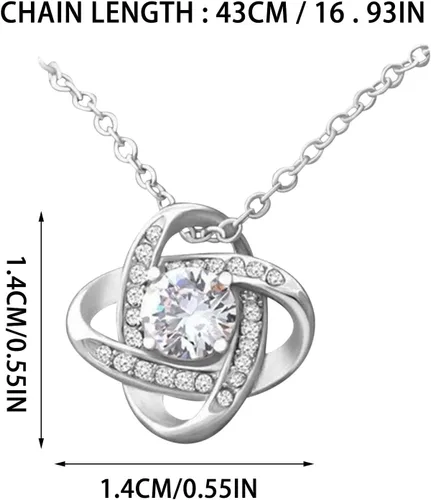Vista 7 de To My Beautiful Daughter - Anillo personalizado de aleación, juego de collar de diamantes para uso diario, con tarjeta de mensaje y caja de regalo