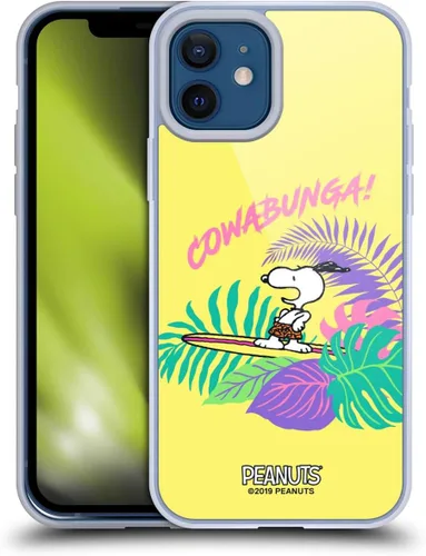 Vista 31 de Head Case Designs Funda de gel suave con licencia oficial de Peanuts Tropical Surf Snoopy Aloha Disco compatible con Apple iPhone 13 Mini Surf