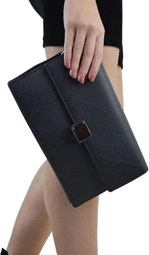 Vista 5 de Bolso de mano de cuero sintético para mujer