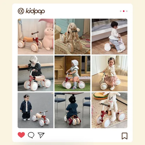 Vista 6 de kidpop Big BEE - Bicicleta de equilibrio para niños con vehículo de cuatro ruedas