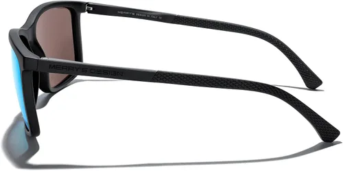 Vista 4 de MERRY'S Gafas de sol polarizadas rectángulo unisex para pesca que conduce el templo de aluminio S8658 del golf