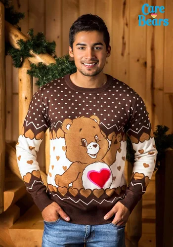Vista 8 de Fun Costumes Tenderheart Bear Adult Care Bears Ugly Christmas Sweater