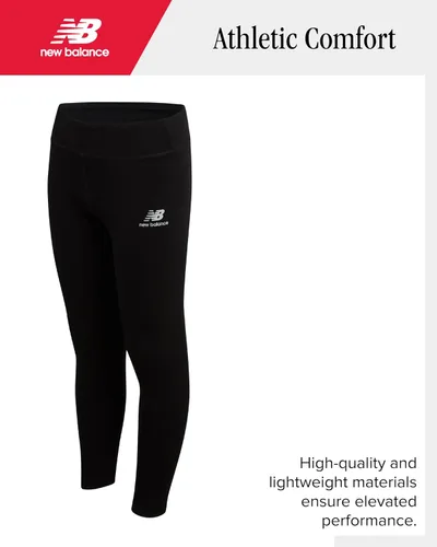 Vista 12 de New Balance Conjunto de leggings para niñas, camisa de manga corta de 3 piezas y leggings para niñas, pantalones de yoga para entrenamiento
