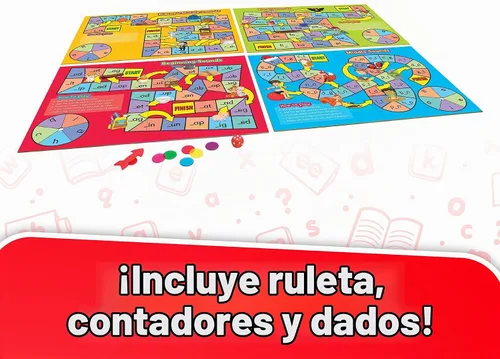 Vista 4 de Junior Learning Phonics - Juego de juegos de mesa, 6 contadores, edades de 4 a 5 años, habilidades lingüísticas, pre K-K, mediano
