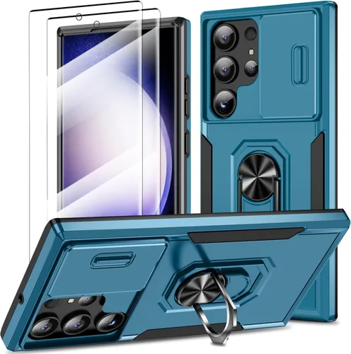 Vista 97 de Funda magnética para Samsung Galaxy Note 20 Ultra con soporte de anillo [con protector de pantalla] [Compatible con carga inalámbrica MagSafe] Funda
