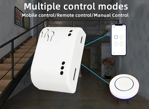 Vista 6 de Módulo de conmutación de relé WiFi inteligente de 1 canal USB 5V/AC85V-250V, compatible con control Bluetooth, control remoto de la aplicación