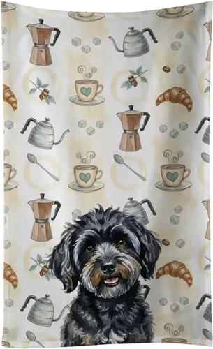 Vista 161 de Caroline's Treasures Afghan Hound - Toalla de cocina para barra de café, terciopelo frontal y lazo de algodón, lavable a máquina Sabueso afgano