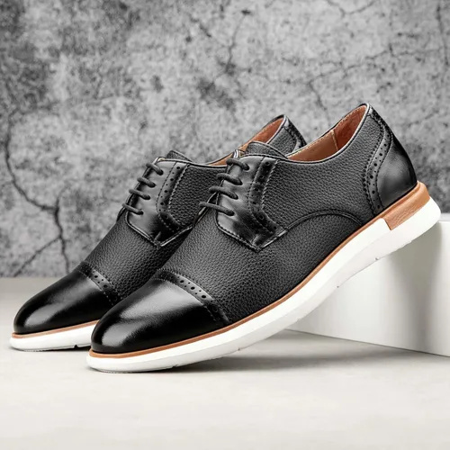 Vista 4 de Meijiana Men's Oxford Shoes Men Fashion Light Shoes Casual Business Shoes