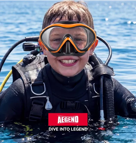 Vista 7 de Aegend Paquete de 2 gafas de natación para niños con cubierta de nariz para niños de 3 a 15 años, correa de tela tejida, antivaho 180° visión clara
