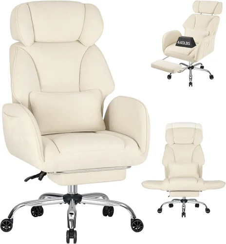 Vista 11 de HOFFREE - Silla cruzada con ruedas para juegos, lectura, trabajo (rosa)
