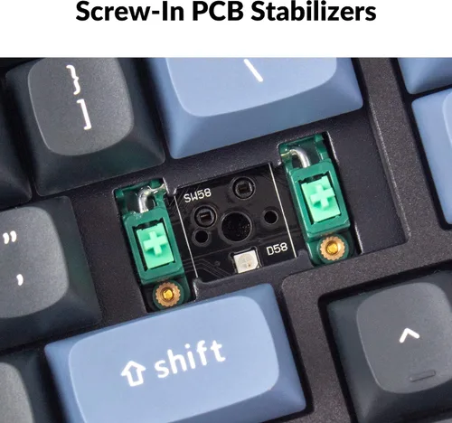 Vista 7 de Keychron Q1 RGB Teclado mecánico personalizado con cable QMKVIA macro programable con 75 de diseño intercambiable en caliente Gateron G Pro Blue