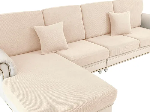 Vista 16 de LA MEACK Funda de Cojín de Sofá Funda de Cojín de Asiento Funda Elástica para Sillón Fundas Separadas para Sofá Seccional Protector de Muebles