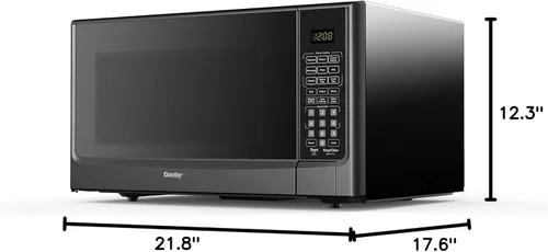 Vista 2 de Danby Designer DDMW01440WG1 - Microondas para encimera de 1.4 pies cúbicos con sensor de cocción, 1000 vatios, descongelación automática, blanco