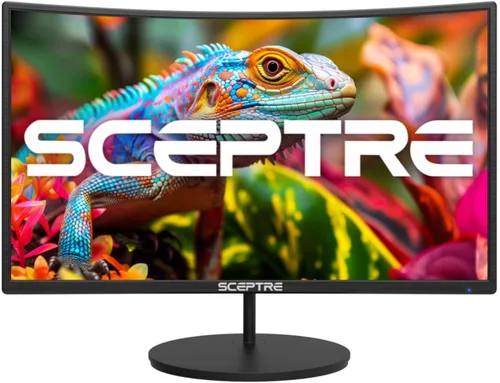 Vista 15 de Sceptre - Monitor curvo de 24 pulgadas, 75Hz, LED, para videojuegos, Full HD, 1080P, HDMI, VGA, con altavoces, montaje de pared VESA listo