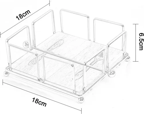 Vista 4 de SOVORM Servilleteros planos de 2 piezas, servilletero de metal con brazo pesado y base de madera, para cocina, mesa de comedor, granja, restaurante