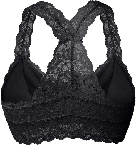 Vista 2 de Sostén Yianna de encaje con diseño floral acolchado y traspirable