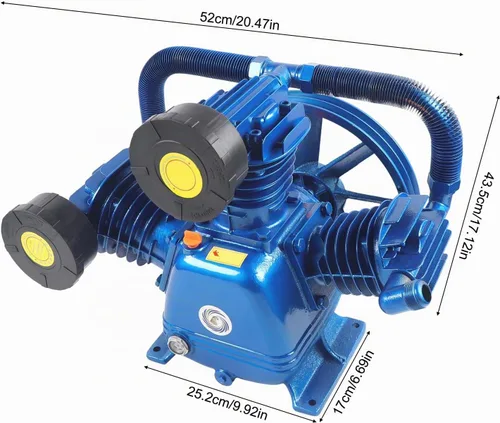 Vista 2 de Bomba de compresor de aire cilíndrico de 175PSI 10HP Cabeza de bomba de compresor de aire de bajo consumo de energía Motor Herramienta de aire