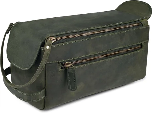 Vista 9 de LEATHER VILLAGE Kit Dopp 2, Negro carbón