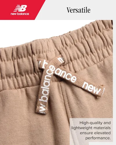 Vista 33 de New Balance Pantalones deportivos para niña, forro polar de mezcla de algodón suave con cordón y bolsillos (tallas 8-16)