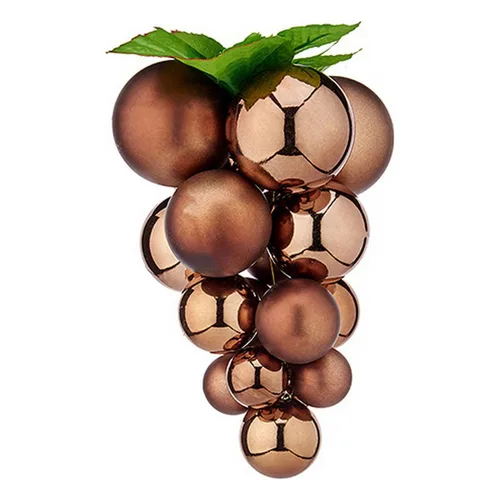 Vista 2 de Bola de Navidad Krist+ Marrón Plástico Uvas Pequeño