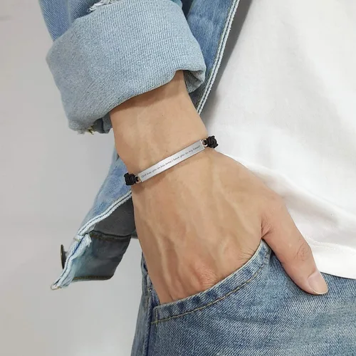 Vista 6 de Pulsera de urna personalizada para cenizas, recuerdos de joyería de cremación para mujeres y hombres, pulsera ajustable de cuerda tejida hecha a