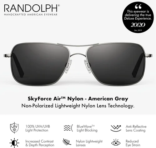 Vista 2 de Randolph USA Gafas de sol Archer Aviator Classic para hombre 100 UV