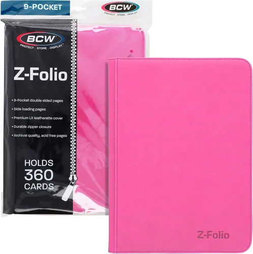 Vista 10 de BCW Z-Folio - Álbum LX de 9 bolsillos - Naranja Organizador de tarjetas con cremallera segura Carpeta de colección de tarjetas de cuero