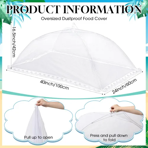 Vista 3 de [Usado] Leitee - Bandeja de hielo inflable con tapón de drenaje, 3 unidades, color negro Mesh Food Cover, Drink Containers and Inflator for Quick