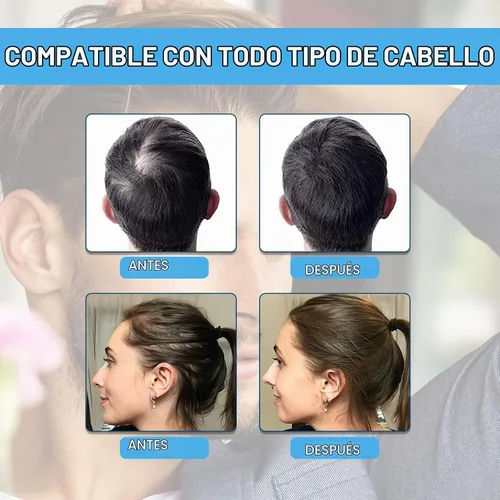 Vista 3 de Fibras de construcción del cabello para adelgazar el cabello con boquilla aplicadora en aerosol, naturales e indetectables, cabello más grueso al