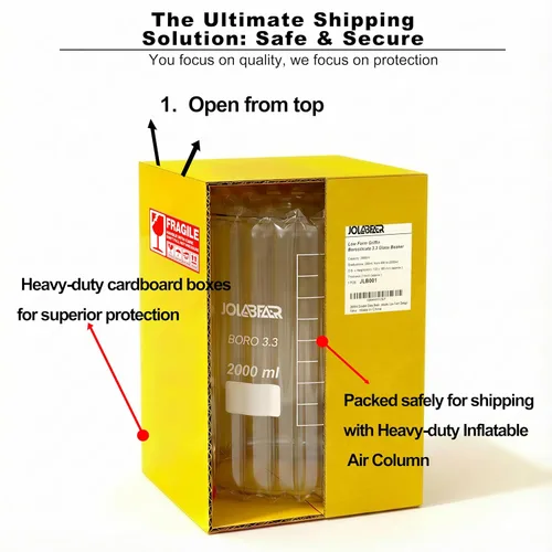 Vista 3 de JOLABEAR 2000mL/2L Graduated Lab Glass Beaker