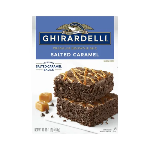 Vista 3 de Ghirardelli Brownie & Cookie Mix Variety Pack – Dark Chocolate Chip Cookie Mix (16.75 oz) & Salted Caramel Brownie Mix (16 oz), 2 Count