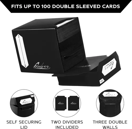 Vista 2 de Quiver Time Paquete de cartas coleccionables negras para cartas coleccionables y fundas para cartas, compatible con Magic: The Gathering Cards