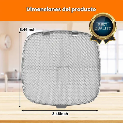 Vista 2 de Protector de salpicaduras de acero inoxidable para Ninja Foodi AG301, accesorios para freidora de aire, piezas de repuesto, pantalla de salpicaduras