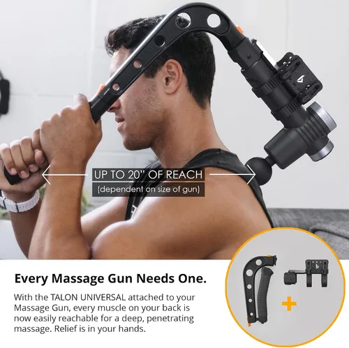 Vista 2 de Brazyn Soporte universal para pistola de masaje Talon 2.0 + bastón de masaje. Brazo de extensión con soporte para tu masajeador de percusión.