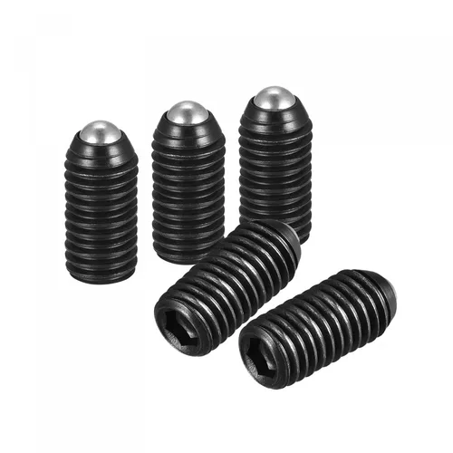 Vista 11 de uxcell Tornillos de fijación de punto de bola, 5pcs M10 x 0.472 in de acero de alto carbono Métrico Spring Hex Socket Grub Tornillo
