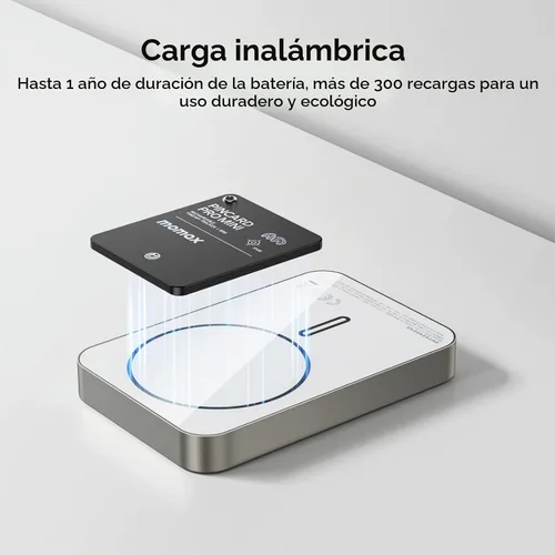 Vista 2 de Momax Wallet Tracker Smart Finder - Tarjeta de seguimiento de llaves Bluetooth delgada recargable con batería de 1 año, Apple Find My (solo iOS)