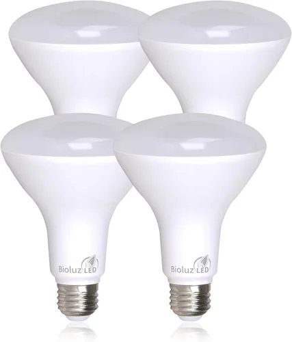 Vista 6 de Bioluz LED Paquete de 4 Bombillas LED BR30 Luces de Inundación para Interiores 90+ CRI Equivalente a 65W usa 7.5W 2700K Blanco Cálido 650 Lúmenes