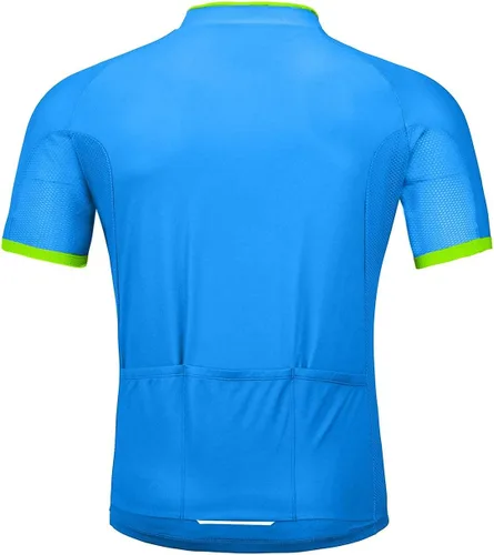 Vista 2 de wantdo Camisetas de ciclismo para hombre, camisetas de ciclismo de montaña MTB Jersey de manga corta Camisetas de ciclismo transpirable de secado
