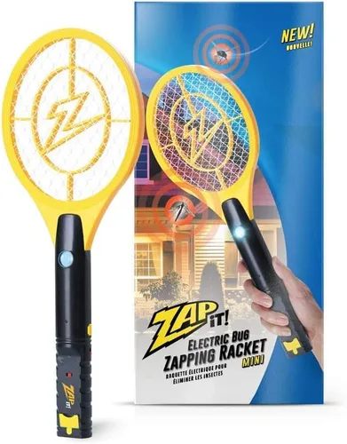 Vista 9 de Zap It Bug Zapper - Raqueta mata mosquitos recargable de 4000 voltios, cable de carga USB