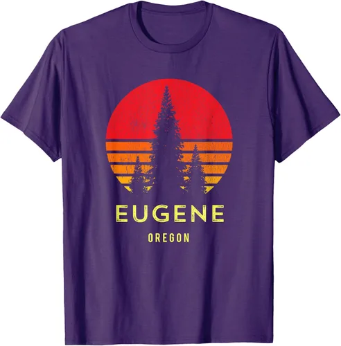 Vista 58 de Camiseta Eugene Oregon, Negro, S