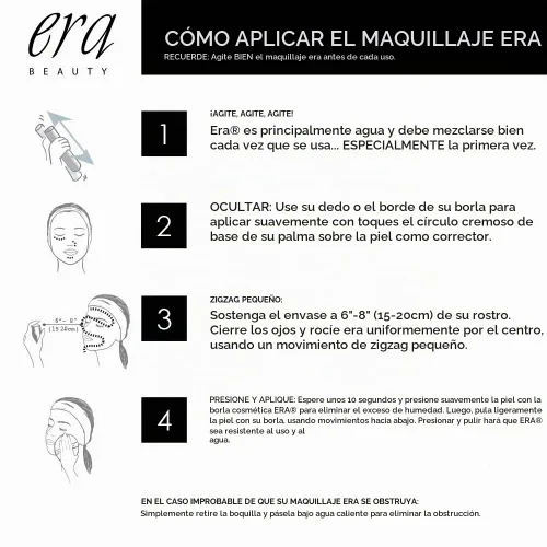 Vista 5 de ERA Beauty Maquillaje en aerosol, rubor - topacio rosa, 1.5 onzas, spray profesional en cosméticos