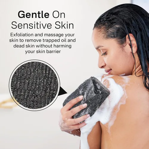 Vista 8 de Yiclick Exfoliante corporal, limpiador de espalda para ducha y baño, paño de lavado japonés, toalla exfoliante para hombres y mujeres, exfoliante