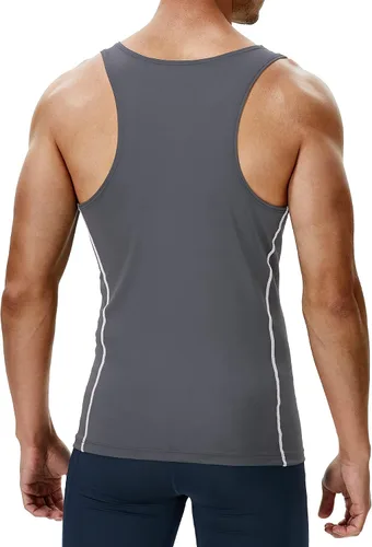 Vista 3 de Runhit 3 Pack Men's Compression Tank Tops Sleeveless Compression Shirts for Men