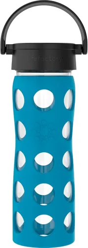 Vista 32 de Lifefactory Botella de agua de vidrio sin BPA de 12 onzas con tapa clásica y funda protectora de silicona, Marigold Caléndula