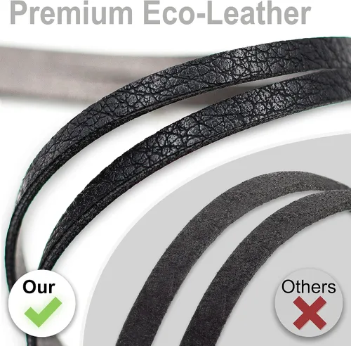 Vista 7 de SIGONNA Cordón de correa para lentes Collar de cadena de cuero ecológico premium para lentes Cordón para lentes Retenedor de gafas